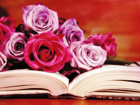 Книга с цветами